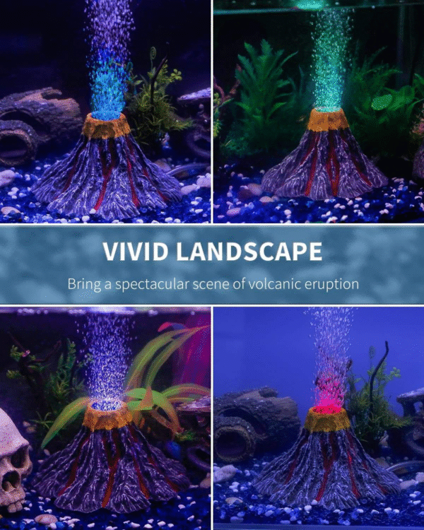 Volcano Castle Aquarium Ornament – Decorative Fish Tank Accessory for Home & Office - Image 5