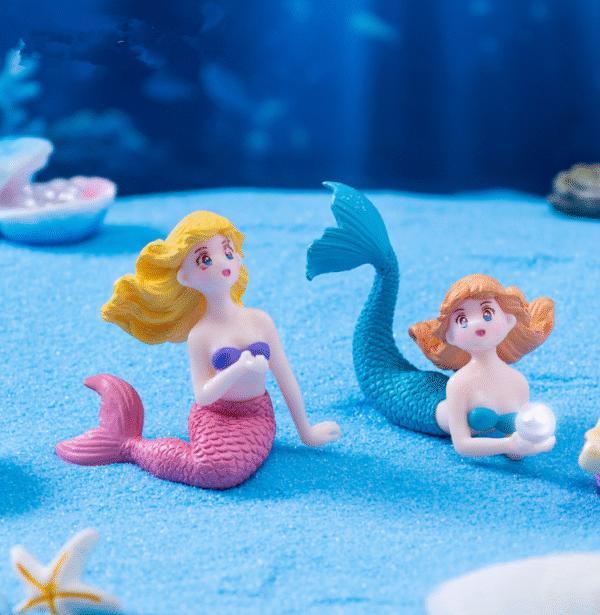 Mermaid Ocean Cartoon Figures – Decorative Aquarium Ornaments for Home & Office