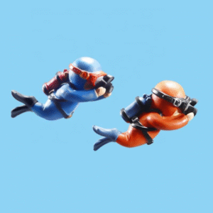 Floating Resin Diver – Decorative Aquarium Ornament for Home & Office Fish Tanks