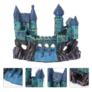 Aquarium Castle Ornament – Decorative Fish Tank Castle for Home & Office