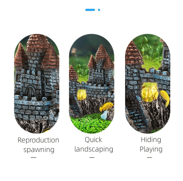 Aquarium Castle Ornament 2 – Decorative Fish Tank Castle for Home & Office - Image 3