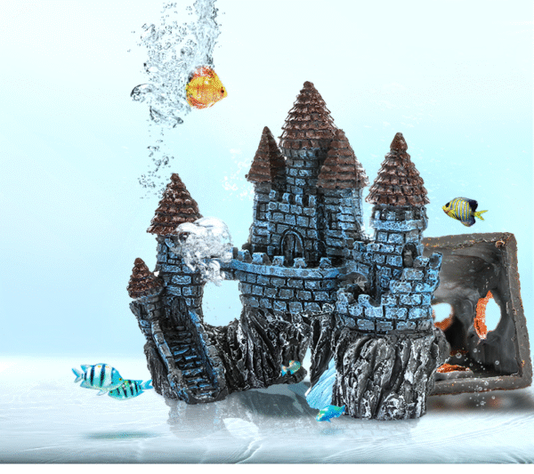 Aquarium Castle Ornament 2 – Decorative Fish Tank Castle for Home & Office - Image 2