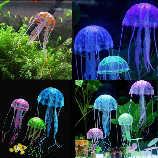 Artificial Jellyfish Aquarium – LED Lighted Decorative Fish Tank for Home & Office - Image 2