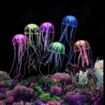 Artificial Jellyfish Aquarium – LED Lighted Decorative Fish Tank for Home & Office