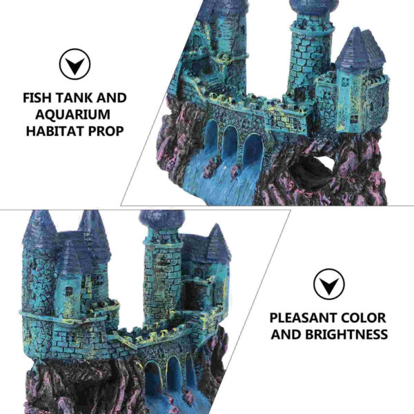 Aquarium Castle Ornament 2 – Decorative Fish Tank Castle for Home & Office - Image 5