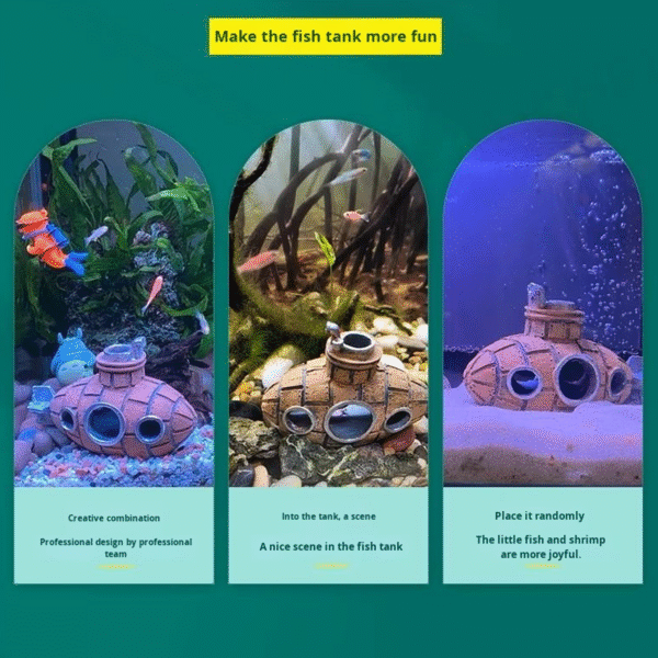 Submarine Aquarium Ornament – Decorative Fish Tank Accessory for Home & Office - Image 3
